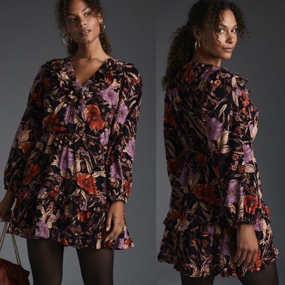 Anthropologie Pilcro Tiered Corduroy Dress - Picture 5 of 10